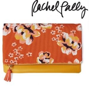 Rachel Pally Reversible Mustard/Orange Floral Clutch